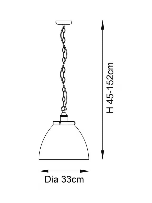Bay Lighting Carter Grand Single Industrial Pendant Ceiling Light - Brass