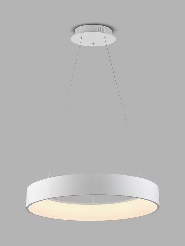 John Lewis Leif LED Ribbed Hoop Decorative Ceiling Light Dia.60cm - White