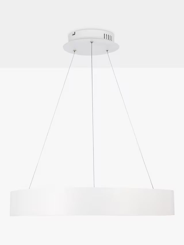 John Lewis Leif LED Ribbed Hoop Decorative Ceiling Light Dia.60cm - White