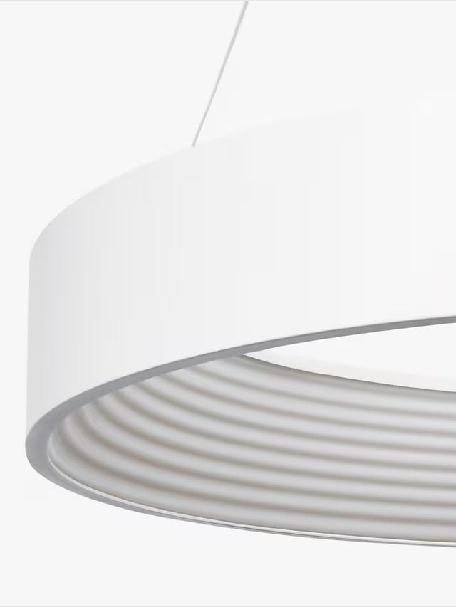 John Lewis Leif LED Ribbed Hoop Decorative Ceiling Light Dia.60cm - White