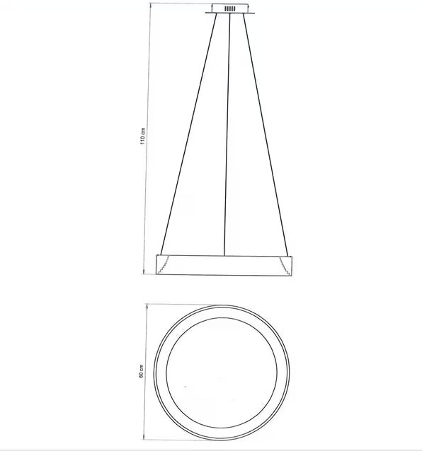 John Lewis Leif LED Ribbed Hoop Decorative Ceiling Light Dia.60cm - White