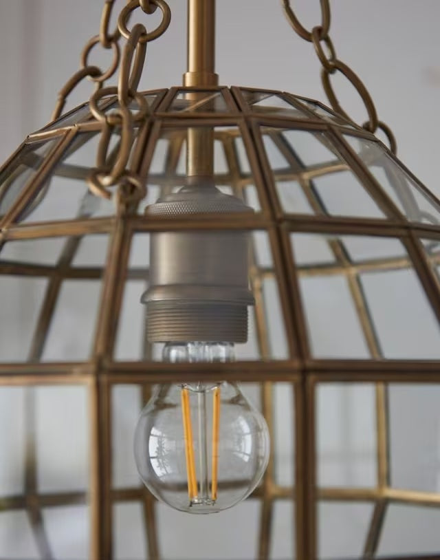 John Lewis Diya Antique Style Decorative Ceiling Pendant Light - Brass