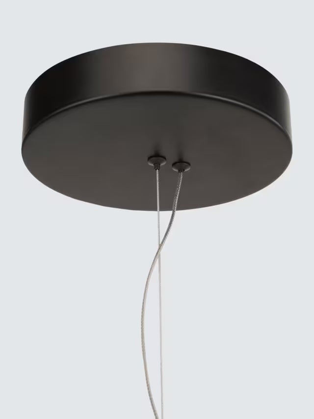 John Lewis LED Ribbon 60cm Decorative Pendant Ceiling Light - Black/Gold