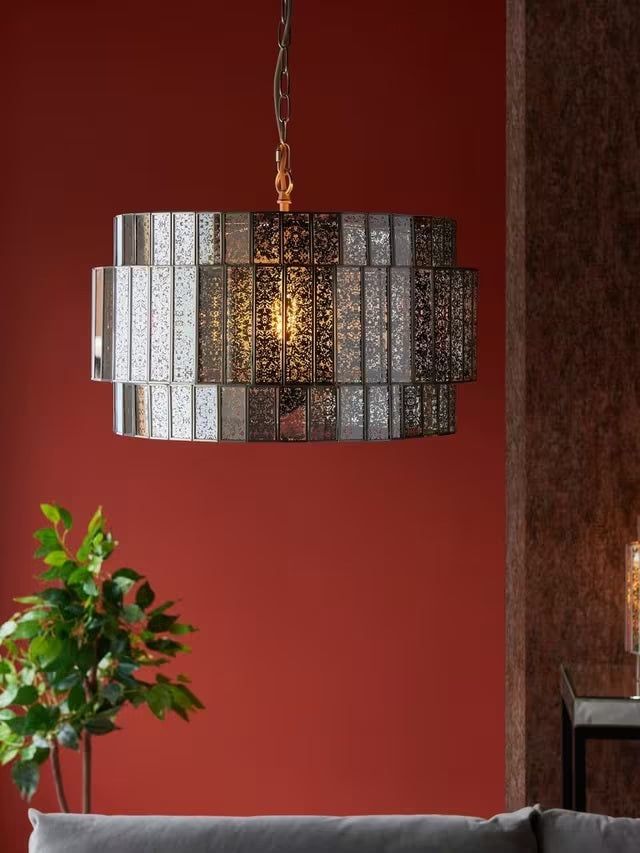 John Lewis Mercury Tune Pendant Mirrored Ceiling Light - Mercury Glass