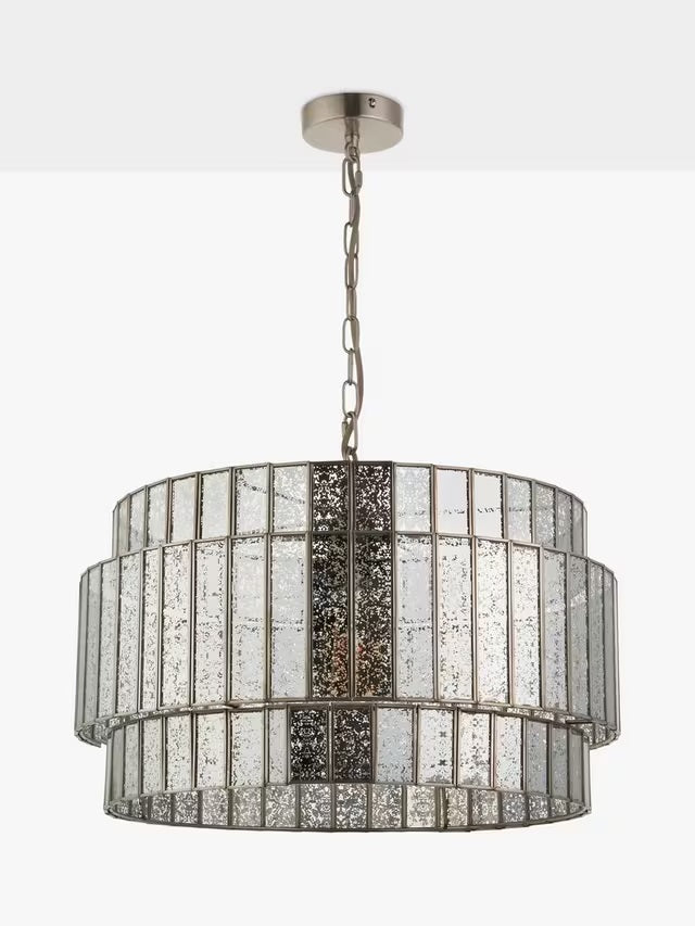 John Lewis Mercury Tune Pendant Mirrored Ceiling Light - Mercury Glass
