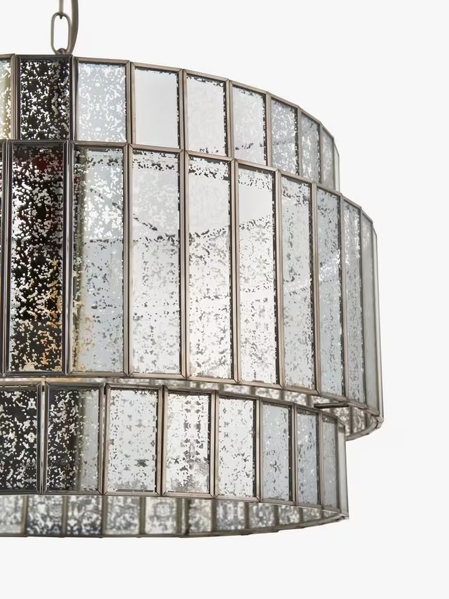 John Lewis Mercury Tune Pendant Mirrored Ceiling Light - Mercury Glass