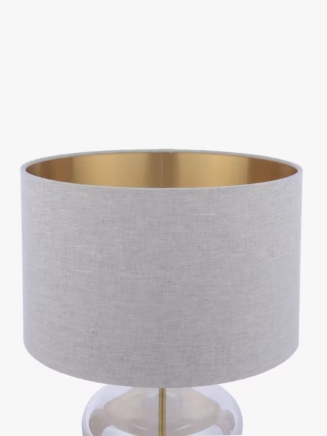 Laura Ashley Ockley Glass 3-Stage Touch Table Lamp - Antique Brass/Grey