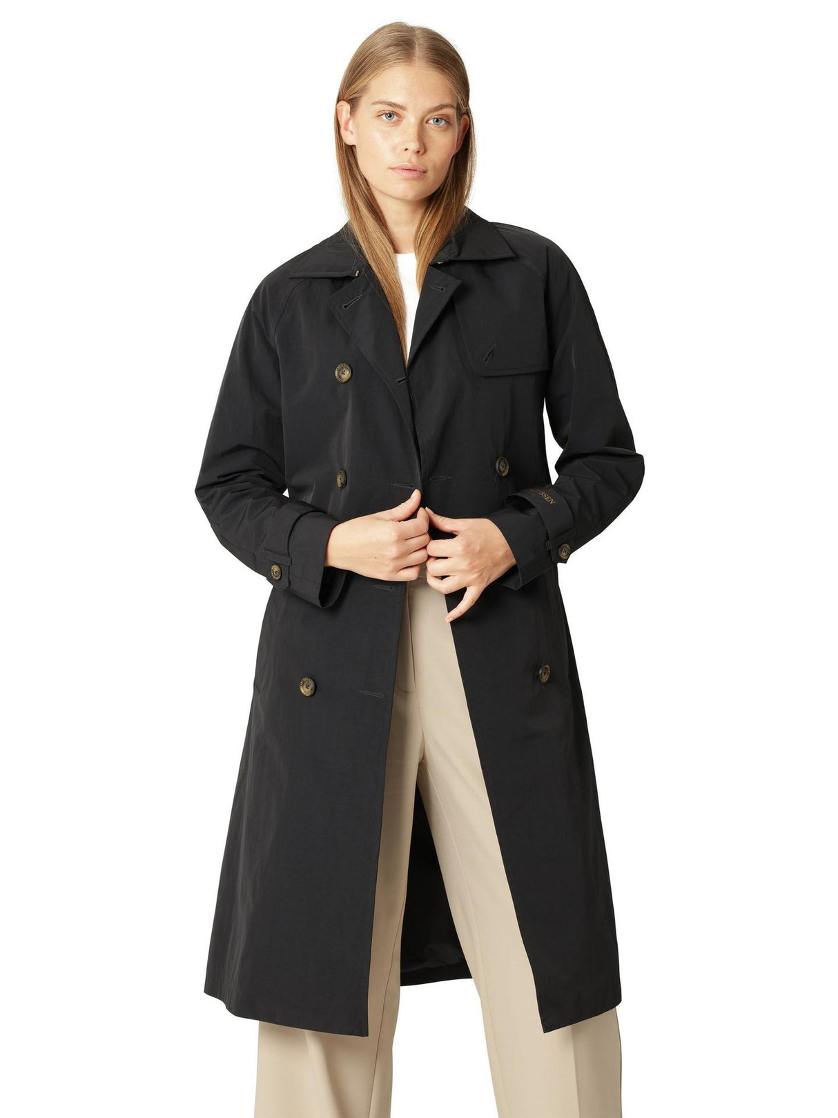 Ilse Jacobsen Hornbæk Rain Vision 03 Womens Trench Coat - Size 8 - Navy