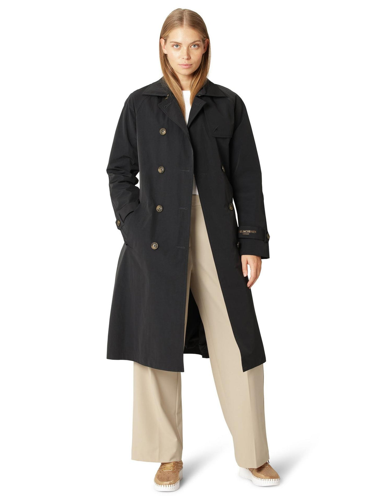 Ilse Jacobsen Hornbæk Rain Vision 03 Womens Waterproof Trench Coat Navy - 12