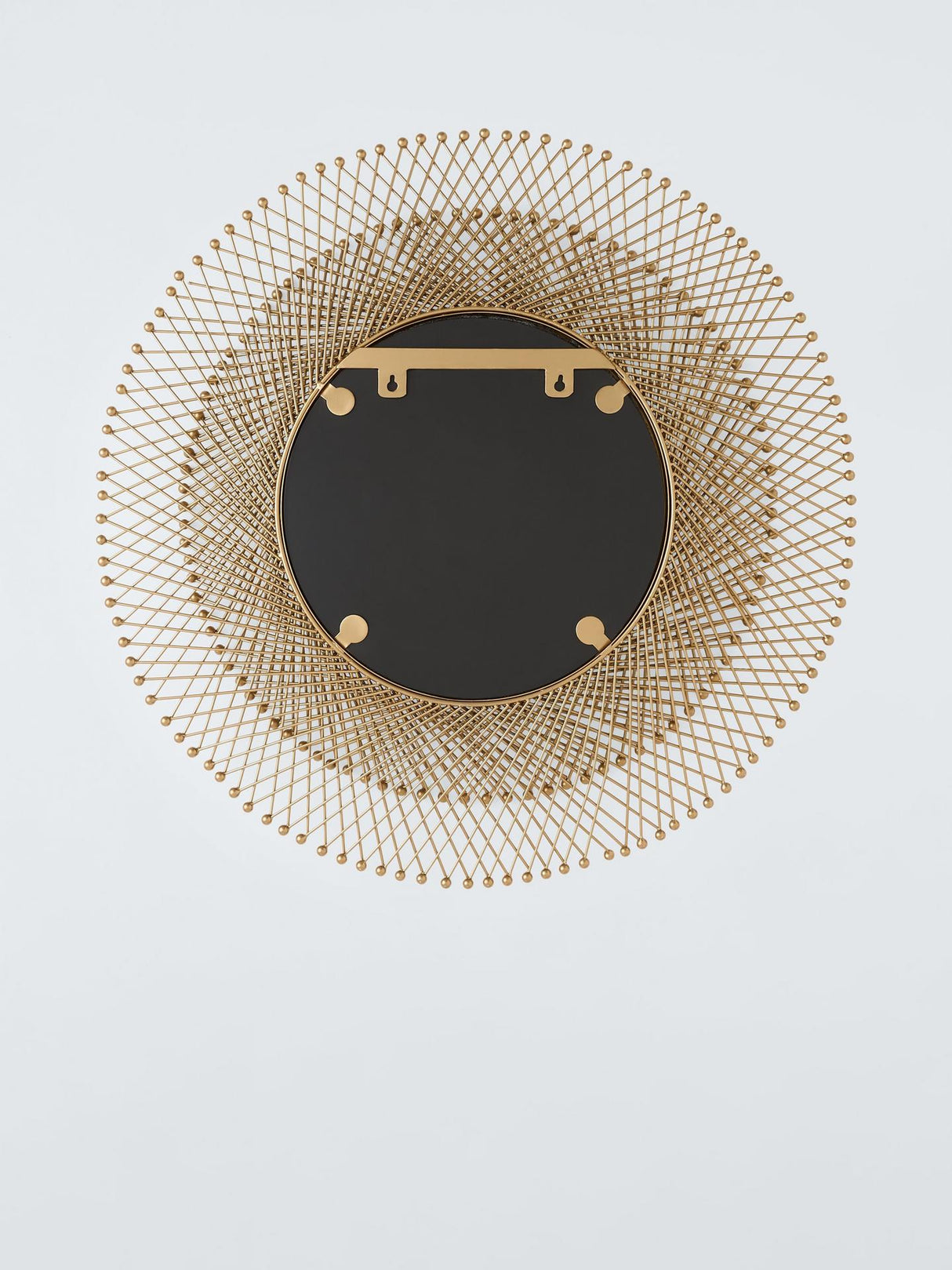 John Lewis Decorative Fusion Round Metal Frame Wall Mirror 65cm - Gold