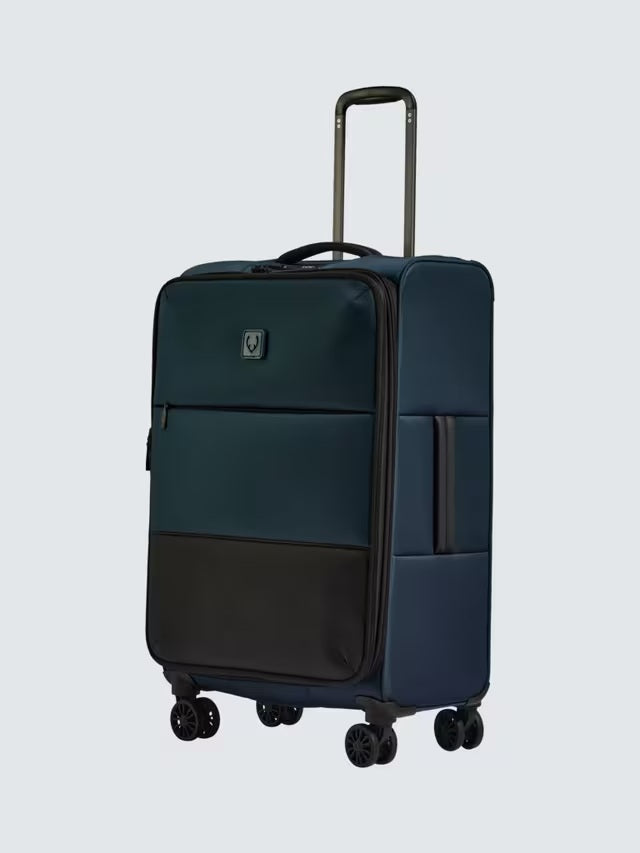 Antler Soft Shell Stripe 2.0 4-Wheel Spinner 88L Medium Suitcase - Navy