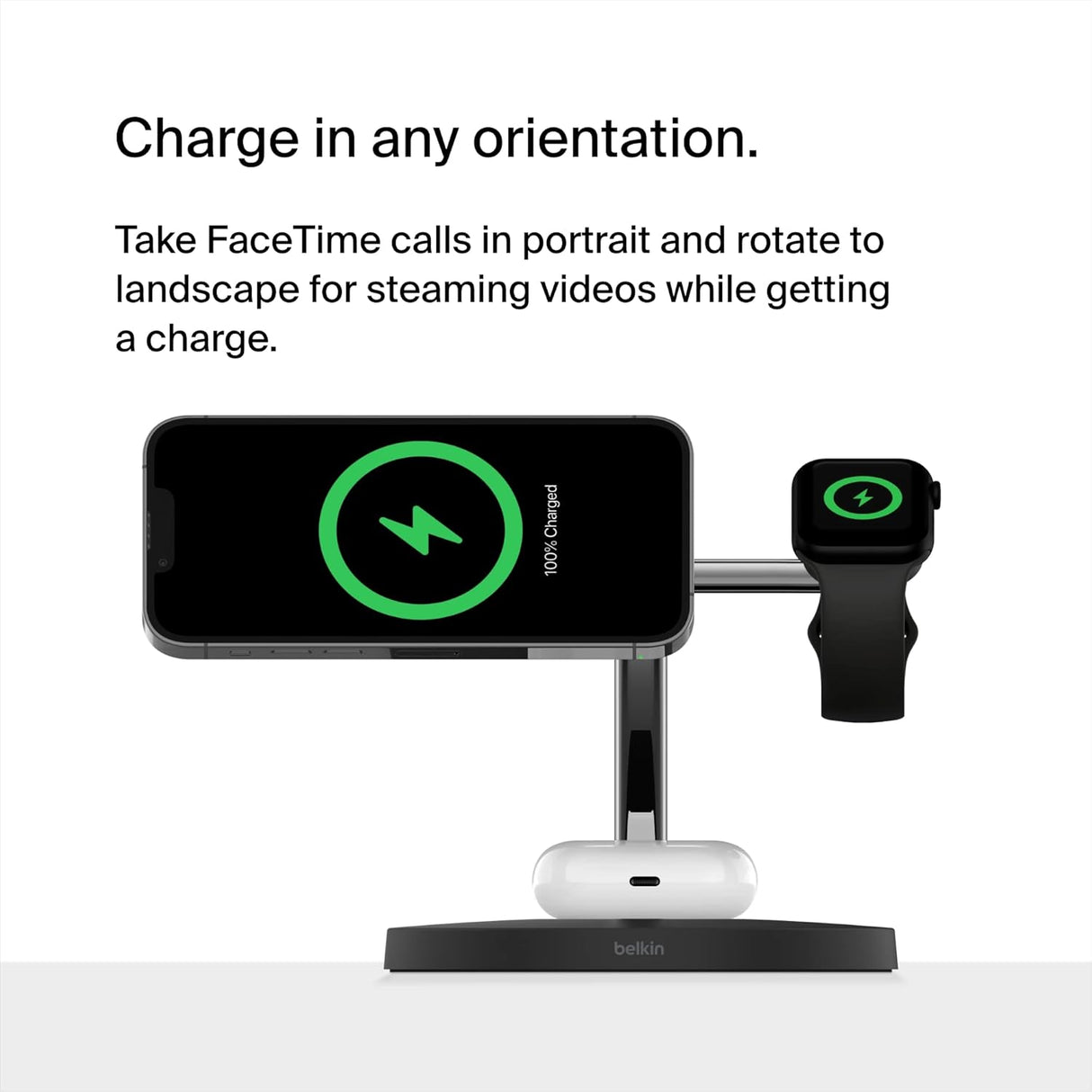 Belkin BoostCharge Pro MagSafe 3-in-1 Wireless Charging Station 15W - Black