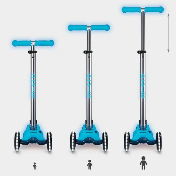 Micro Scooters Maxi Micro 5-12 Years Glow in the Dark LED Scooter - Blue