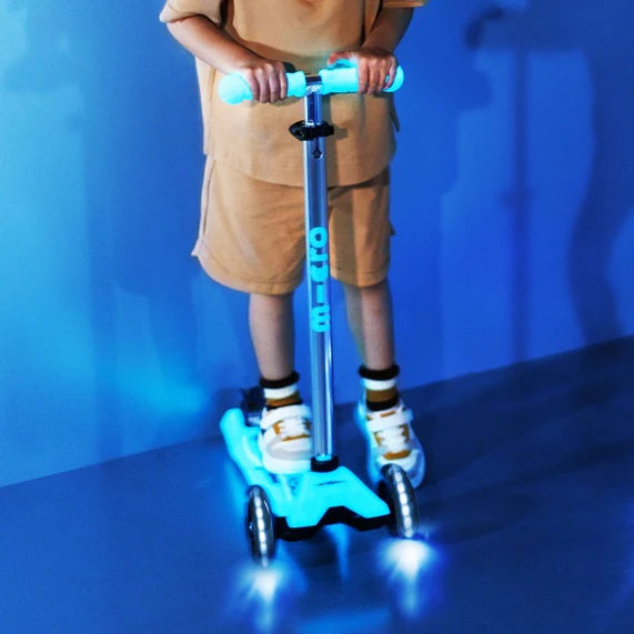 Micro Scooters Maxi Micro 5-12 Years Glow in the Dark LED Scooter - Blue