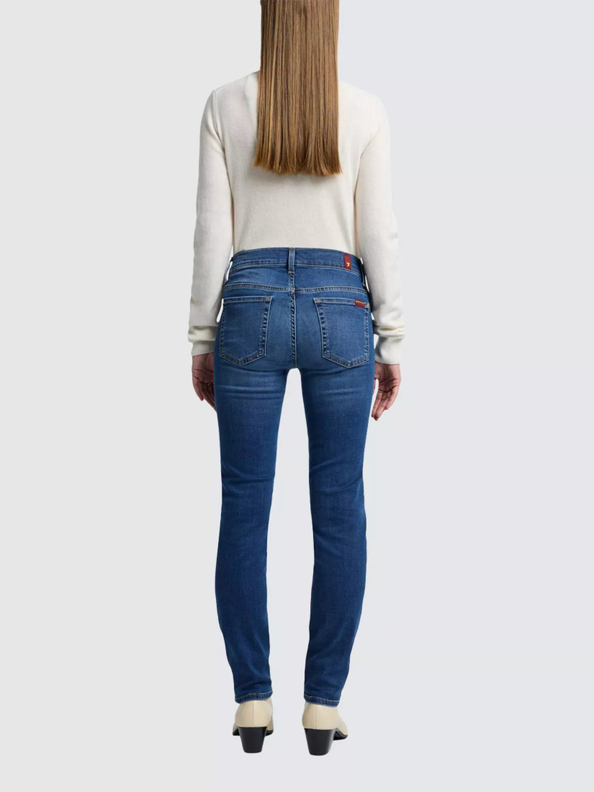 7 For All Mankind Roxanne Bair Mid Rise Jeans - Duchess - Size 30/ UK 12-14