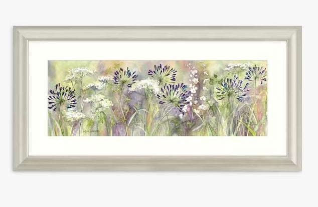 John Lewis Catherine Stephenson 'Agapanthus Grasses' Framed Print 55 x 110cm