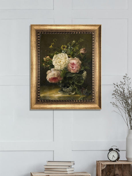 Brookpace Lascelles 'Still Life of Flowers in Vase' Framed Print - 64 x 54cm