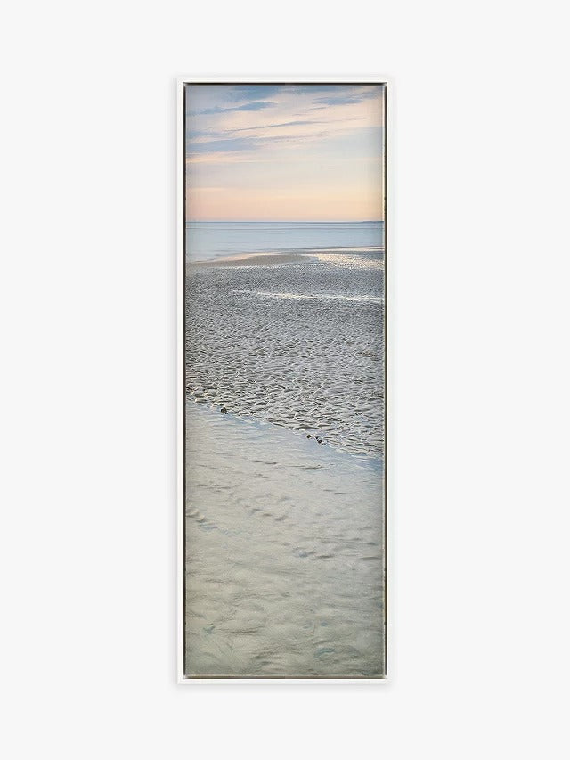 Mike Shepherd Shimmering Light Seascape Triptych Framed Canvas - Set of 3