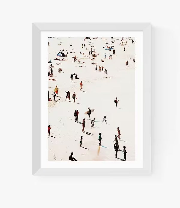 EAST END PRINTS Rafael Farias 'Beach Life' Print 83.4 x 63.4cm - White Frame