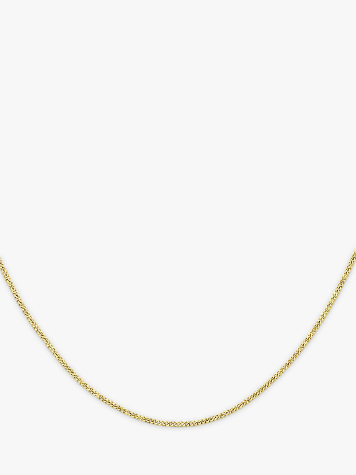 IBB 18ct Yellow Gold Dimond Cut Curb Lobster Claw 46cm Chain Necklace - Gold