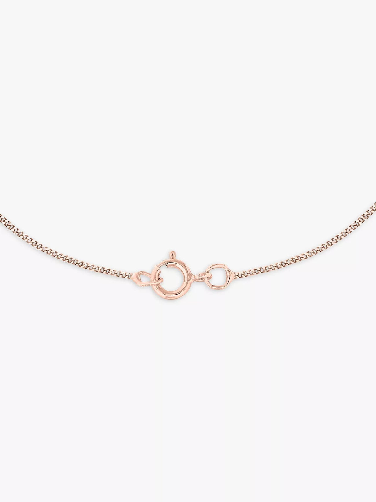 IBB 9ct Gold Gemstone Hamsa Hand Pendant Necklace 46cm - Rose & White Gold