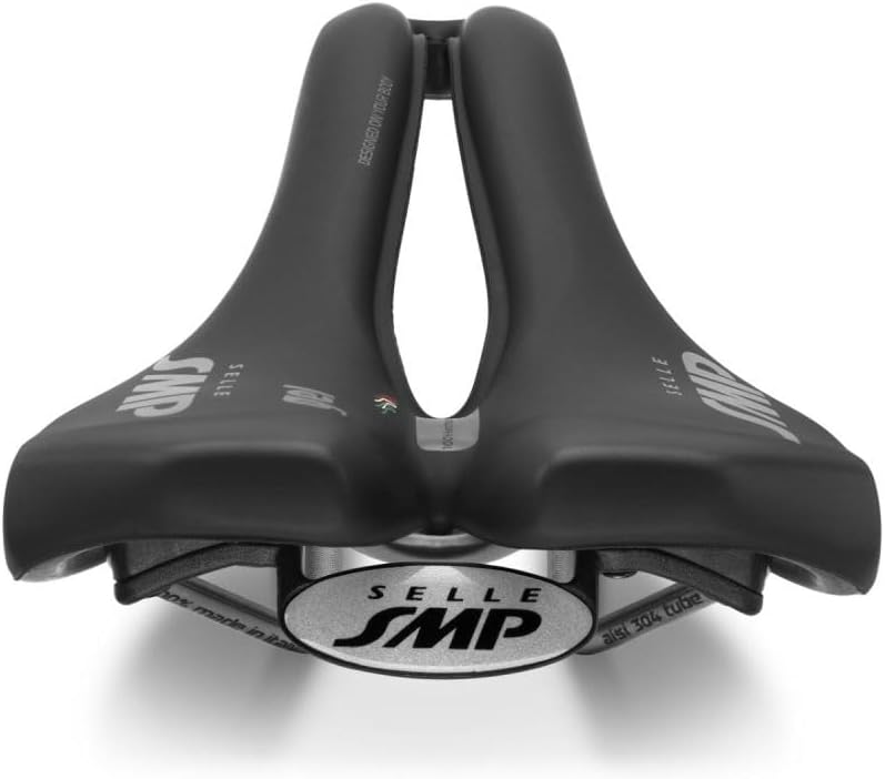 Selle SMP Unisex E-Sport Black Ergonomic Large Cut Gel Bike Saddle - Medium