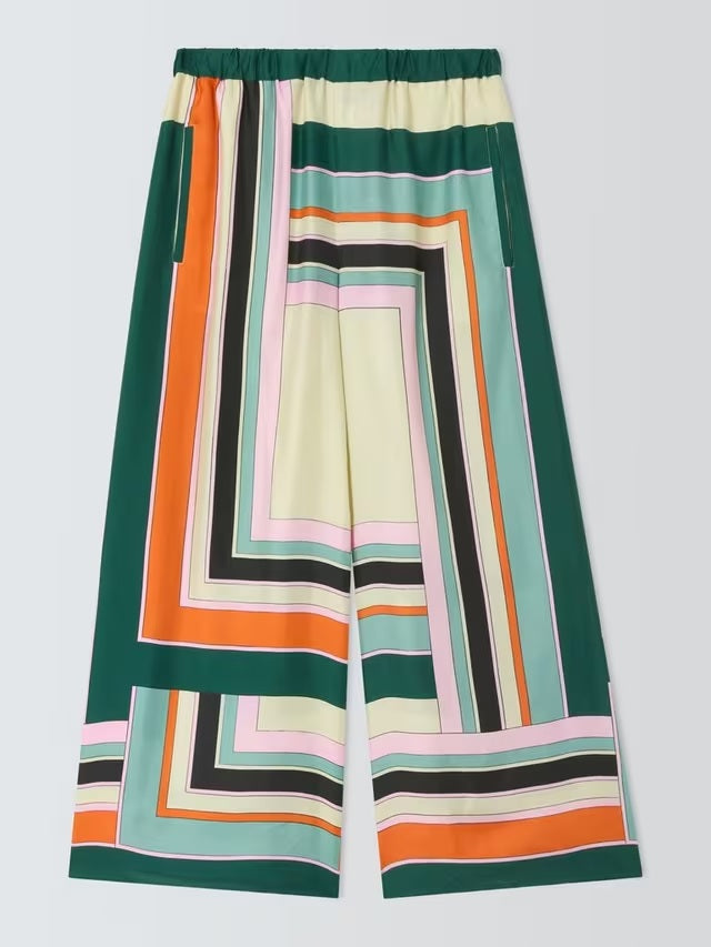 Weekend MaxMara Women's Ottavo Stripe Pure Silk Trousers - Multi - UK 10