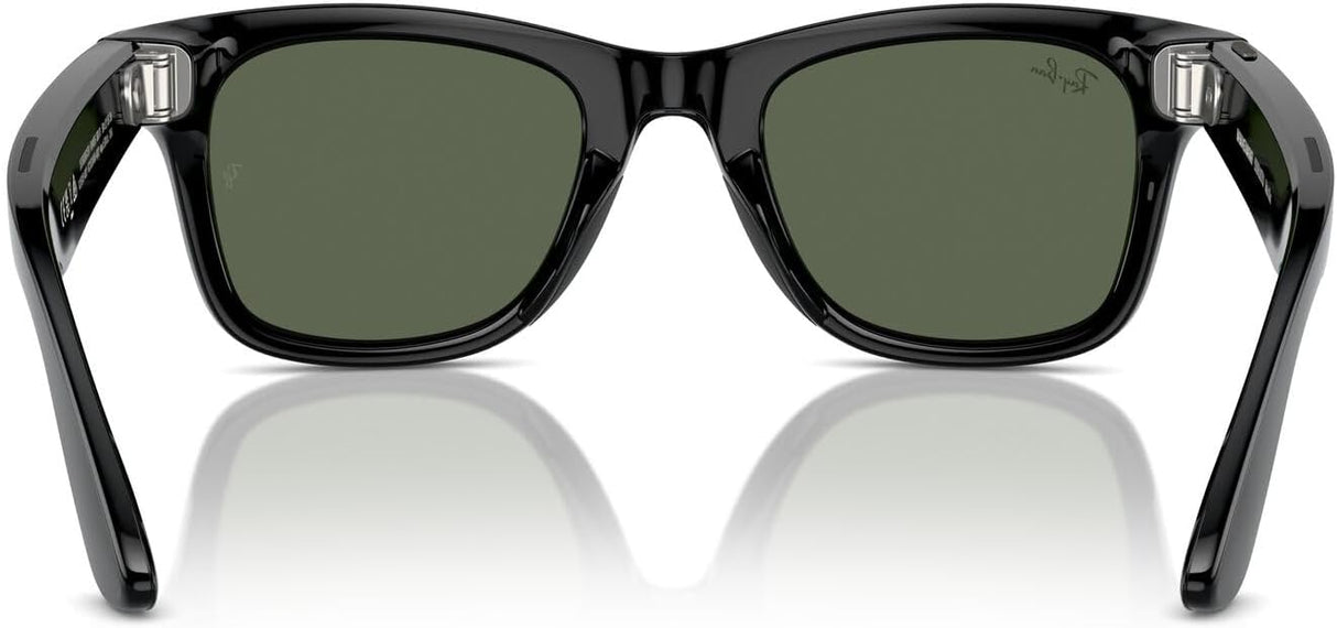 Meta Ray-Ban Meta Wayfarer Unisex Smart Sunglasses - Shiny Black/G15 Green