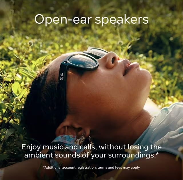 Meta Ray-Ban Meta Wayfarer Unisex Smart Sunglasses - Shiny Black/G15 Green