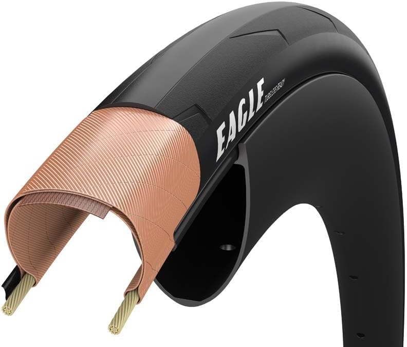 Goodyear Eagle Tubeless Folding Road Bike Tyre 700 x 25c 25-622 - Black