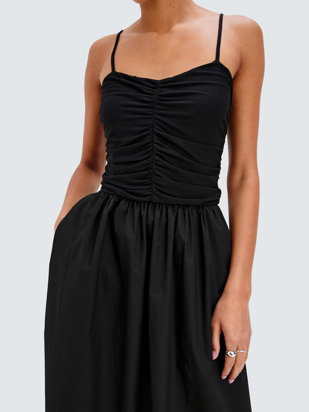 Rails Women's Fisher Open Neck Sleeveless A-Line Midi Dress - Black - M