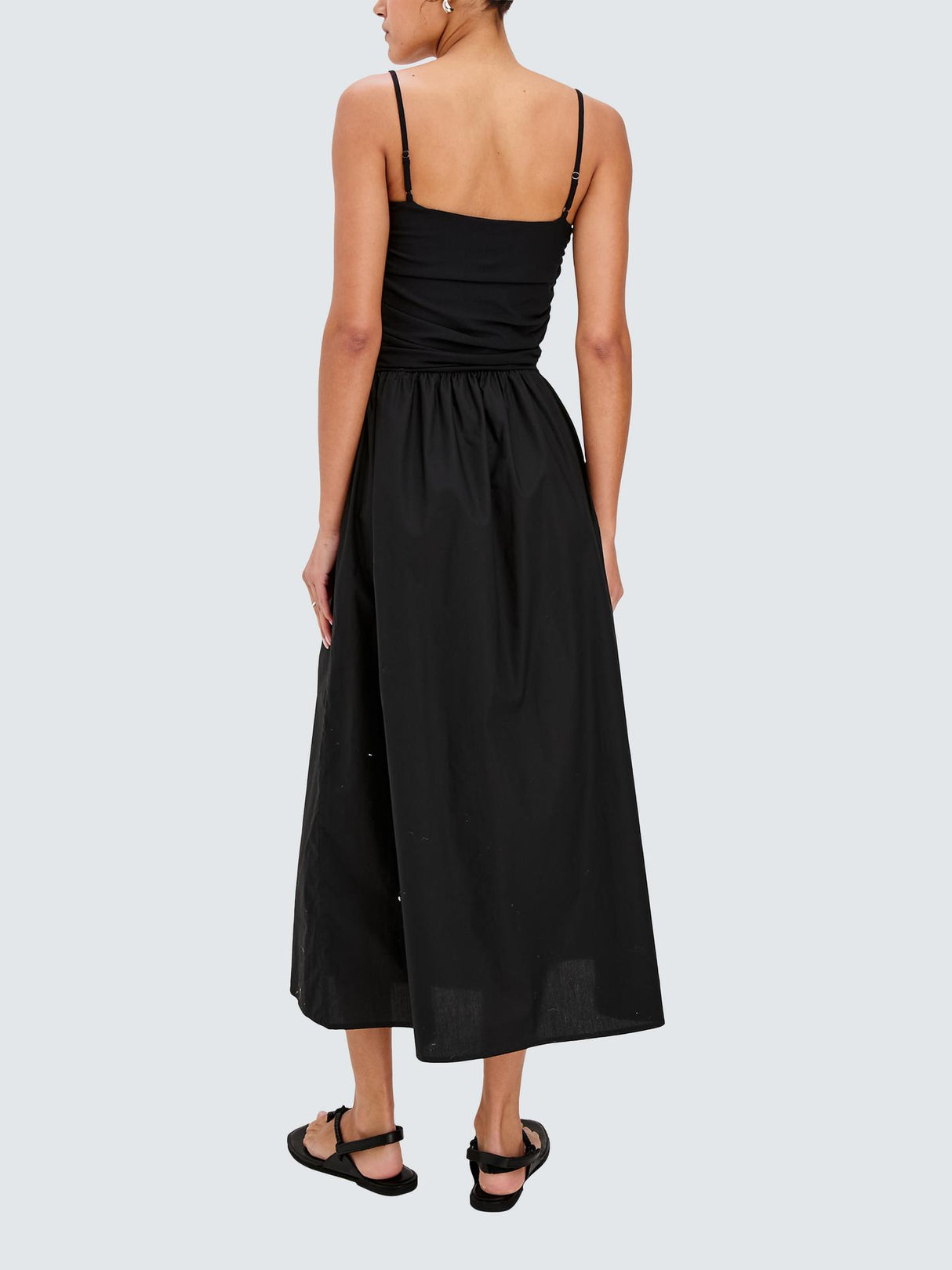 Rails Women's Fisher Open Neck Sleeveless A-Line Midi Dress - Black - M