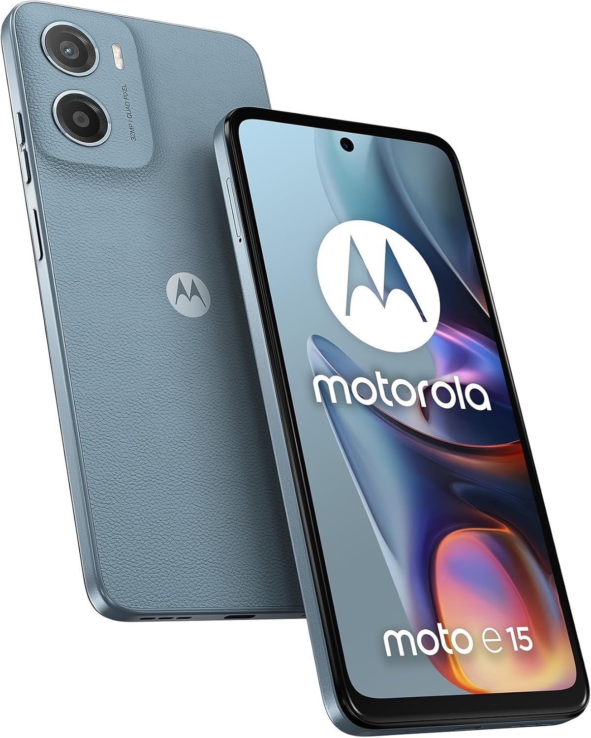 Motorola E15 4G 6.67'' Smartphone 2GB + 64GB Unlocked Dual-SIM - Misty Blue