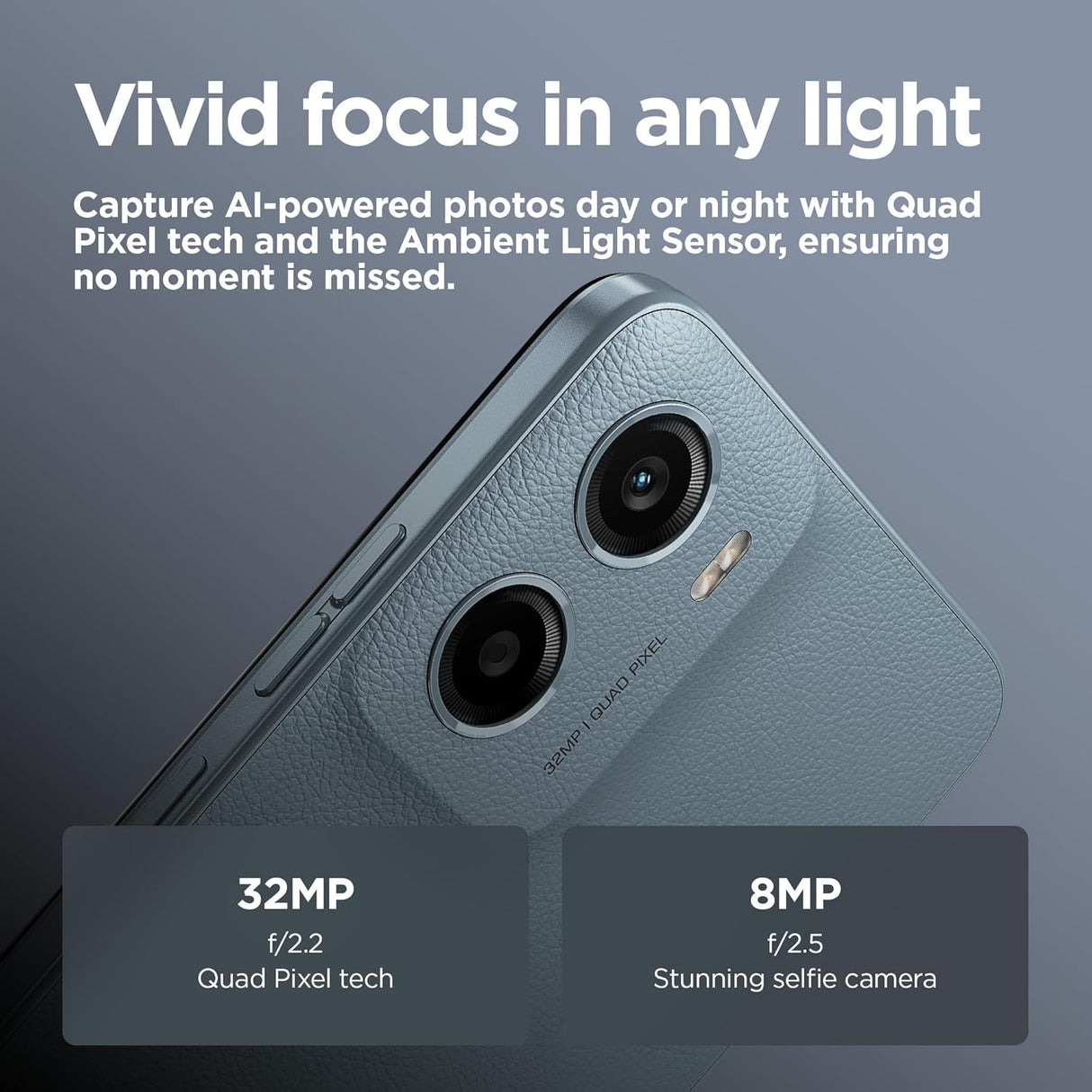 Motorola E15 4G 6.67'' Smartphone 2GB + 64GB Unlocked Dual-SIM - Misty Blue