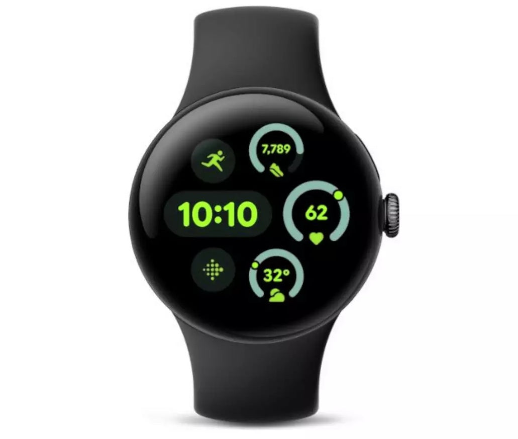 Google Pixel Watch 3 45mm Heart Rate Tracker Smartwatch - Obsidian Black