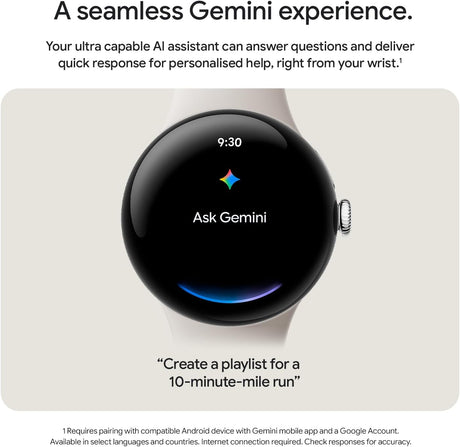 Google Pixel Watch 3 45mm GPS WiFi Heart Rate Tracker Smartwatch - Porcelain