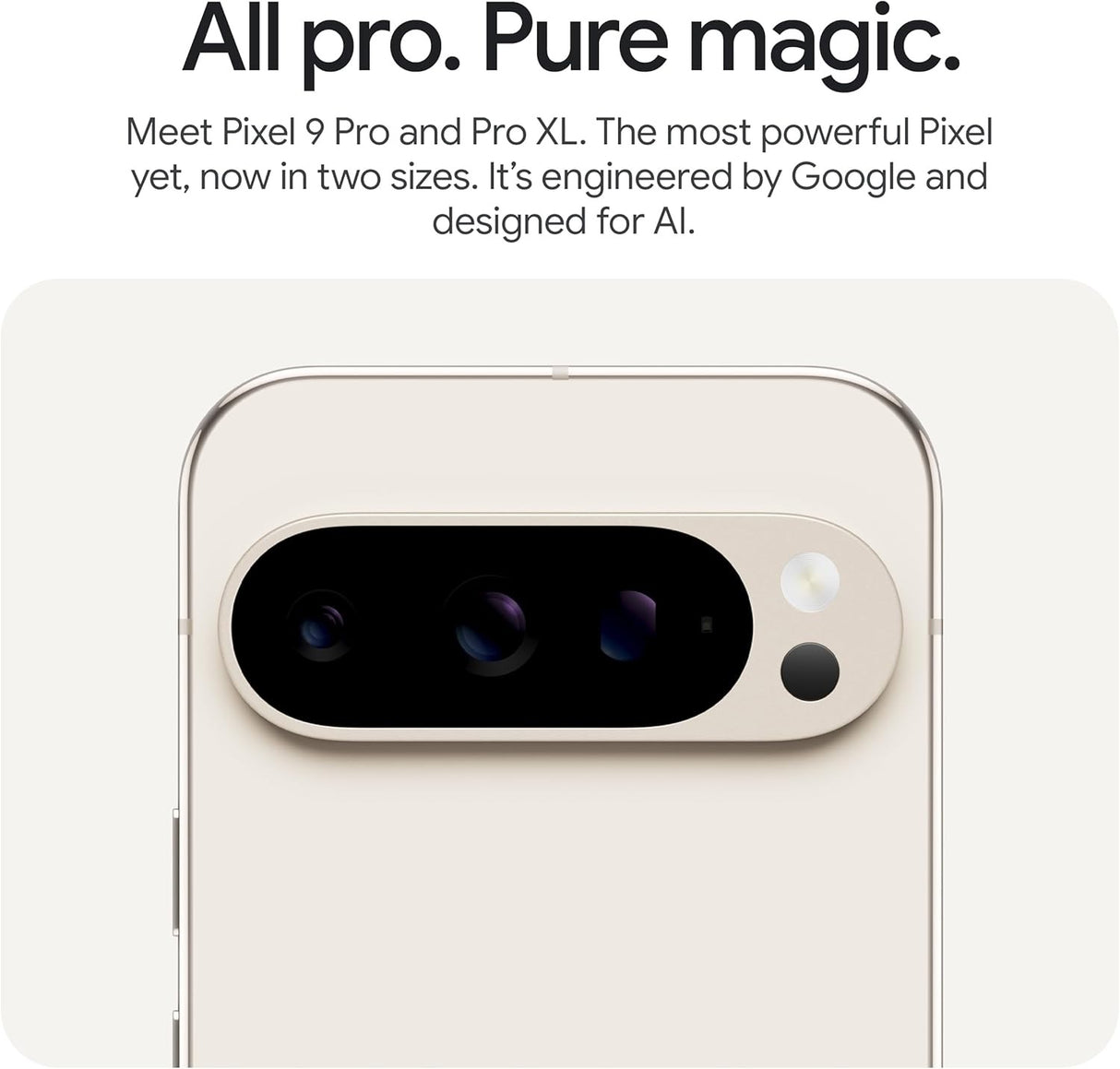 Google Pixel 9 Pro XL 6.75'' Smartphone 128GB Unlocked SIM-Free - Porcelain - Kazoop