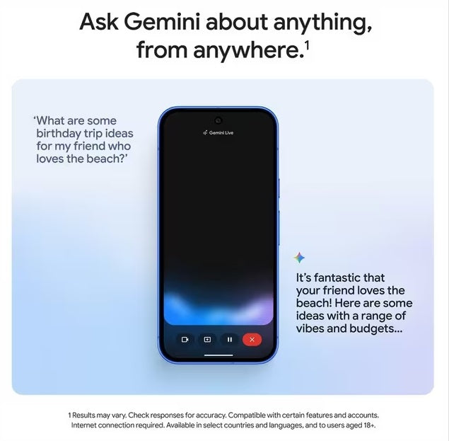 Google Pixel 10 5G 6.3'' Smartphone 128GB Unlocked SIM-Free - Indigo Blue