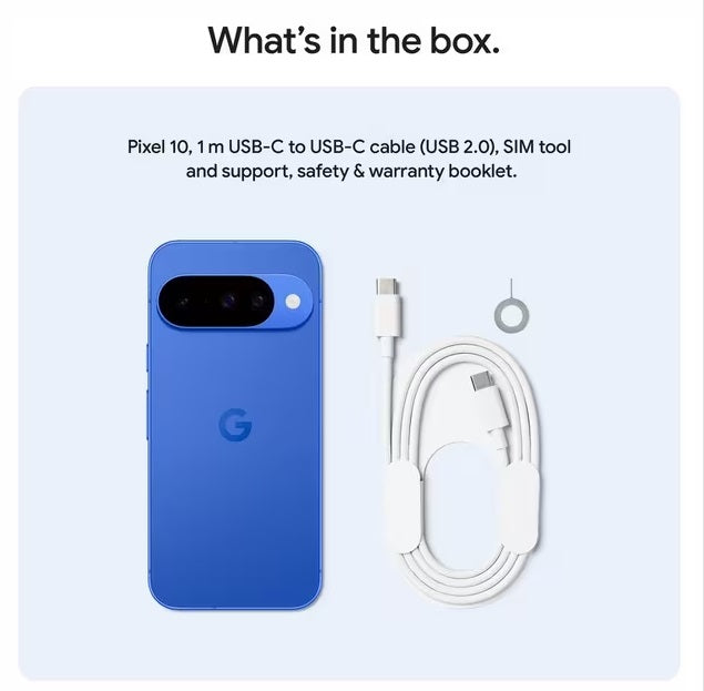 Google Pixel 10 5G 6.3'' Smartphone 128GB Unlocked SIM-Free - Indigo Blue