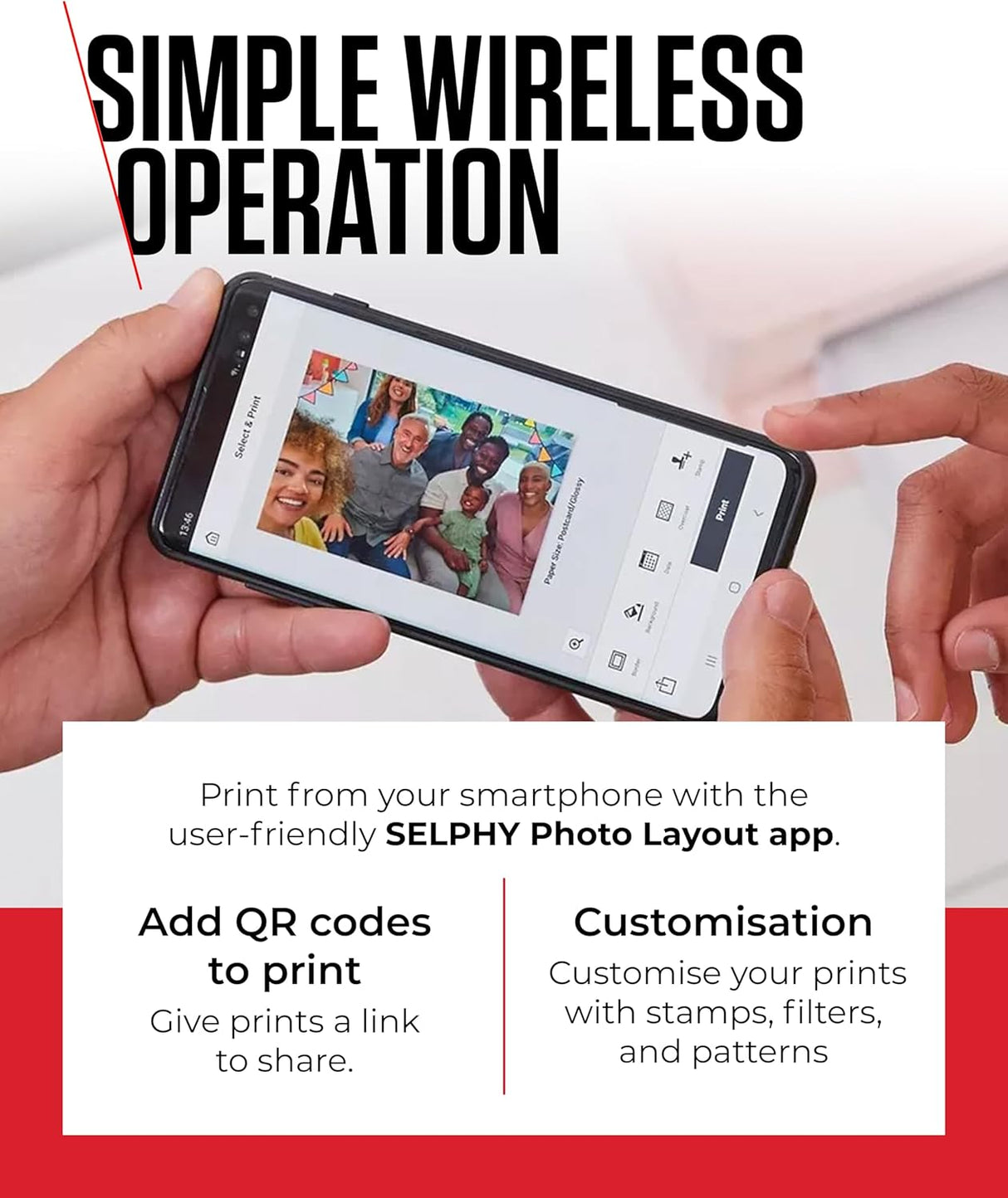 Canon SELPHY CP1500 3.5'' Display Wireless Portable Photo Printer - Black