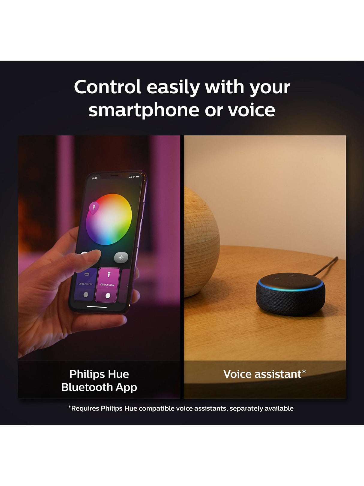 Philips Hue Colour Ambiance Xamento LED Smart Bathroom Ceiling Light - Large