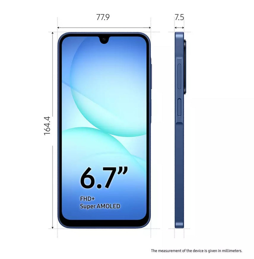 Samsung Galaxy A17 5G 6.7'' Smartphone 128GB Unlocked Dual-SIM-Free - Blue