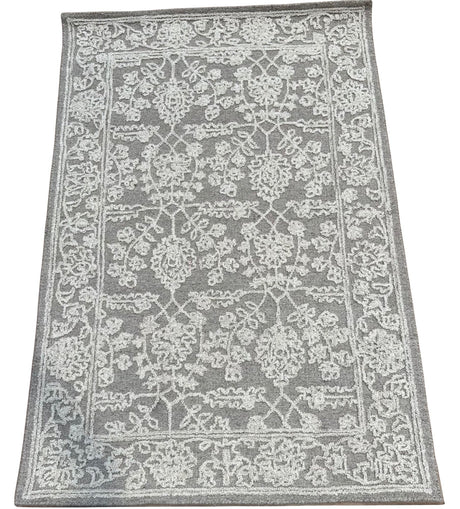 John Lewis Madeline Traditional Floral Wool Rich Rug L180 x W120cm - Oatmeal