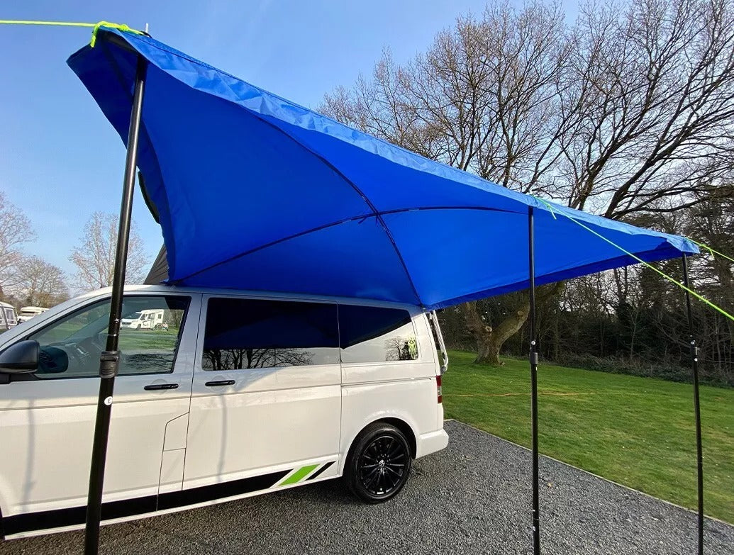 Campervan MP9506 Awning Sun Canopy Sunshade Motorhome for 4 or 6mm Rail Blue