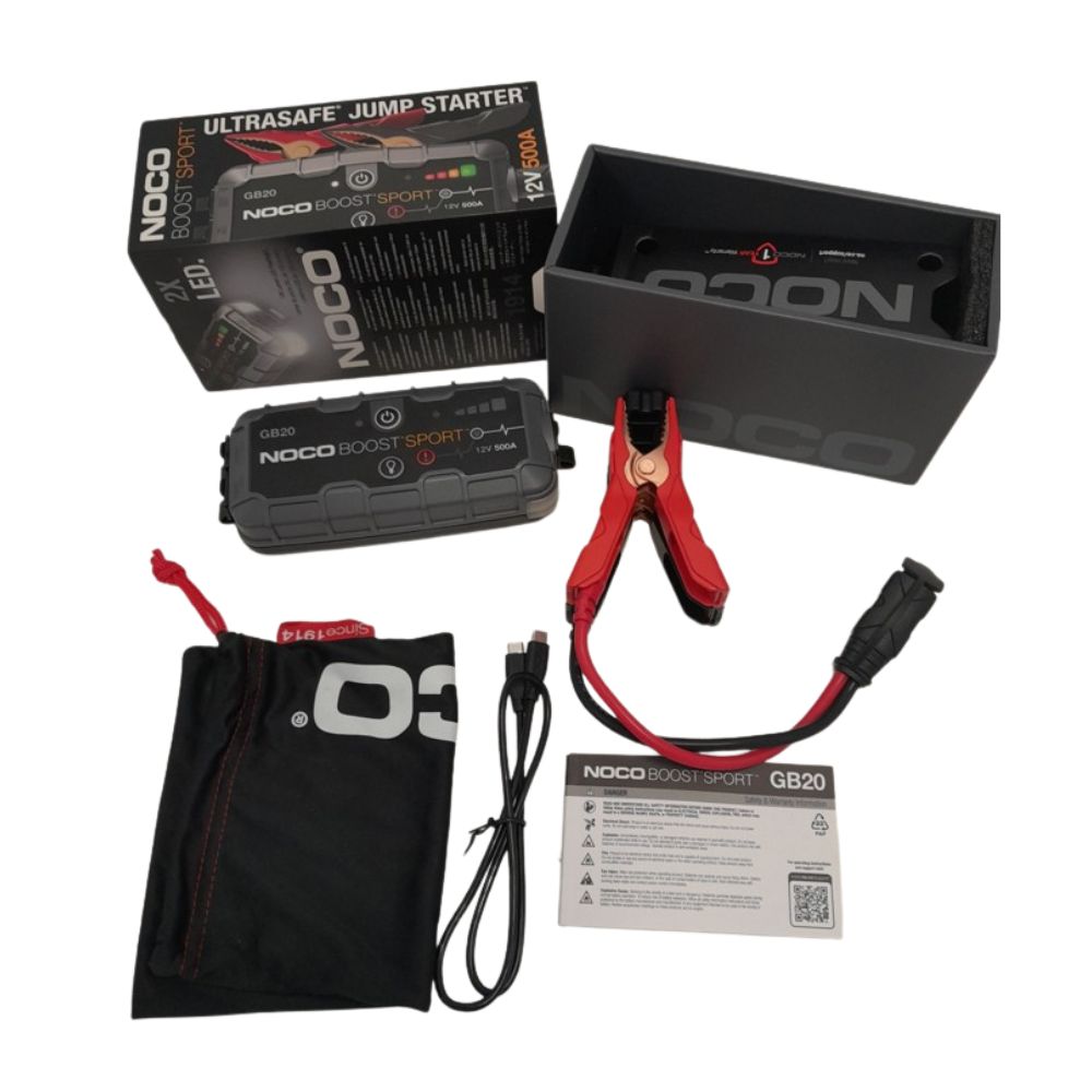 NOCO Boost Sport GB20 12V 500A Portable Lithium Jump Starter - Black