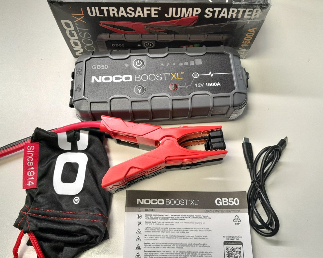 NOCO Boost XL GB50 1500Amp Ultra Safe Jump Starter With Type C To C Cable