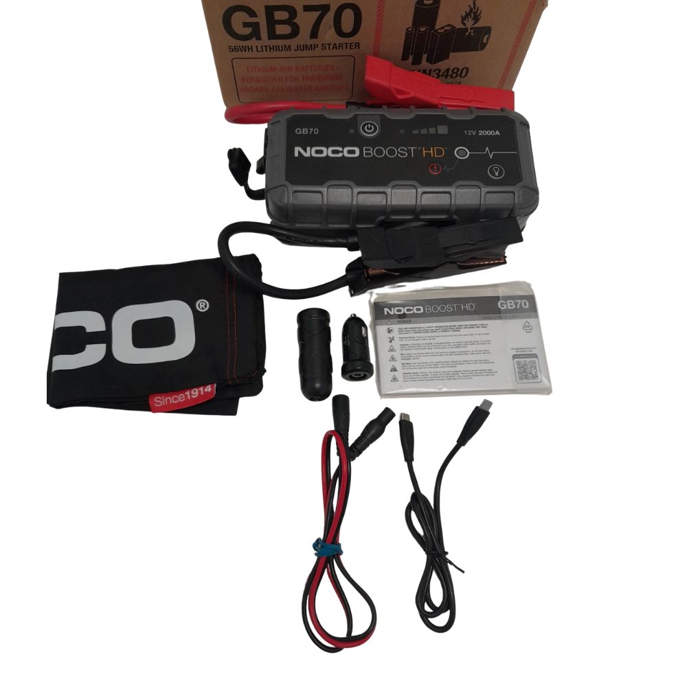 NOCO Boost GB70 12V 2000A USB Portable Car Battery Jump Starter - Grey