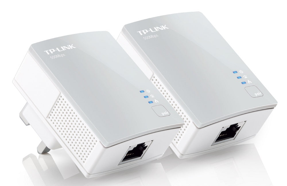 TP-Link TL-PA4010KIT 500Mbps AV500 Nano Powerline Adaptor Starter Kit Twin Pack
