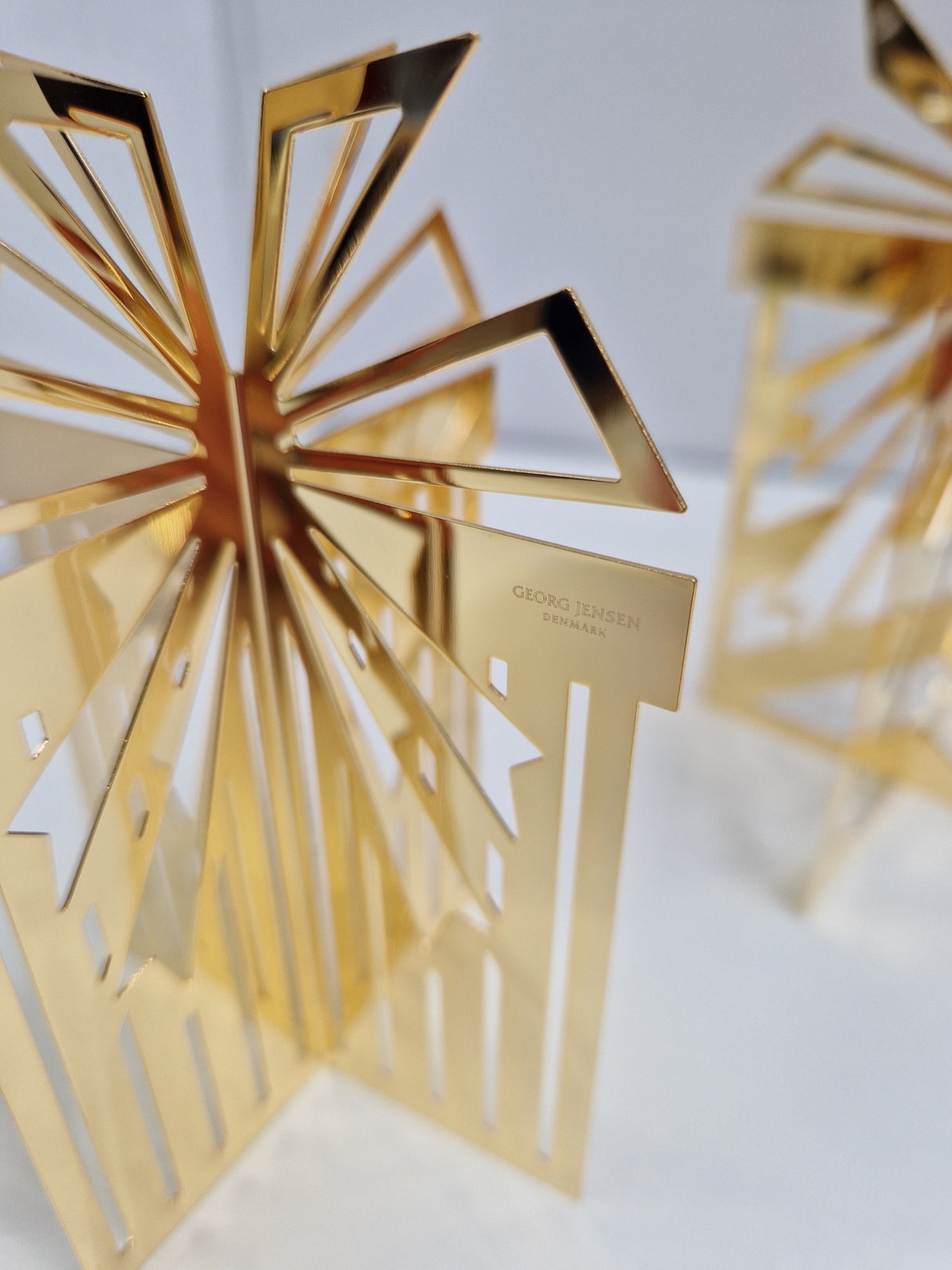 Georg Jensen Christmas Present Table Decorations Set of 3 - 18ct Gold Plated