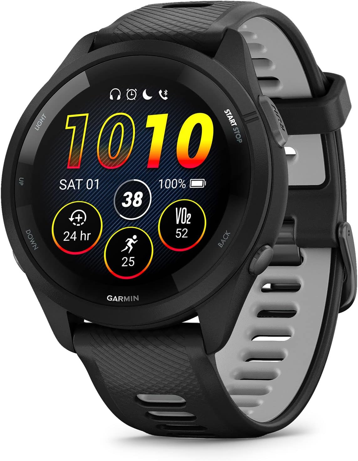 Garmin Forerunner 265 46mm Wrist Heart Rate GPS Fitness Smartwatch - Black